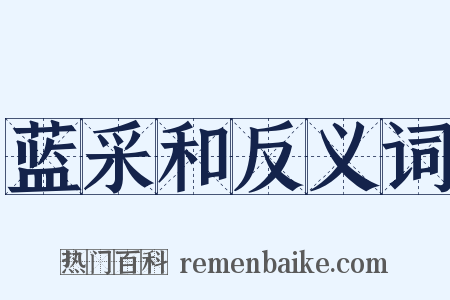 蓝采和反义词是什么意思的图片